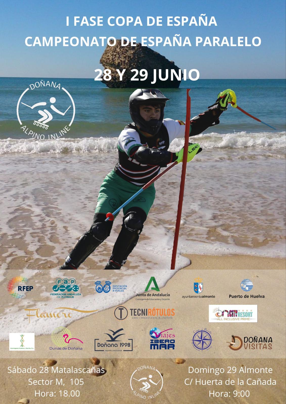 Almonte acoge por primera vez en Andalucía el Campeonato de España de Paralelo de alpino en línea