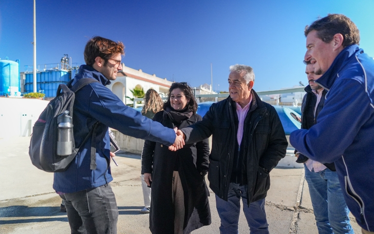 La adaptación biológica de la depuradora de Matalascañas da su primer paso con el replanteo de las obras