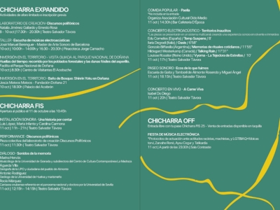 Programa Festival Chicharra 2025