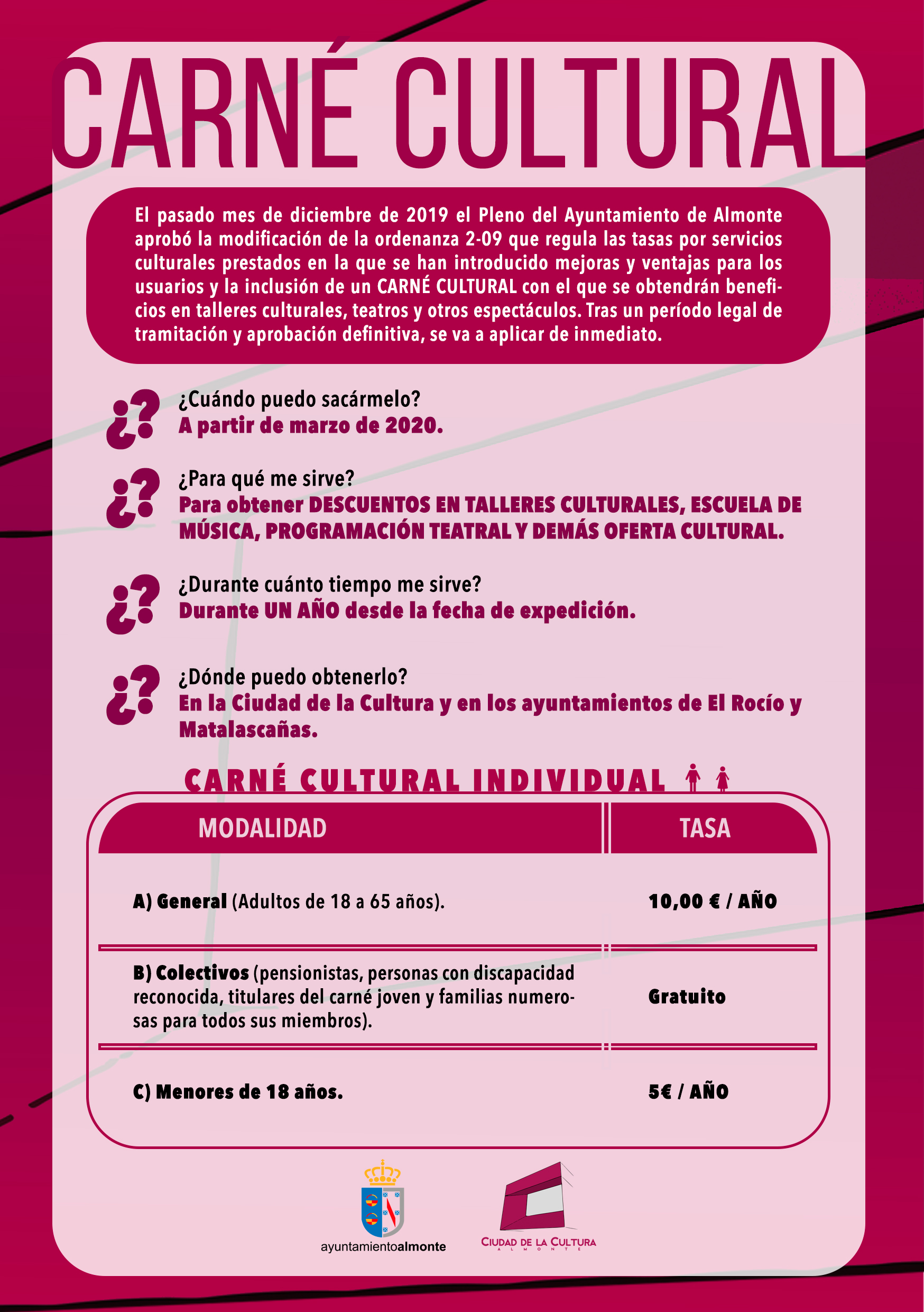 Folleto Carné Cultural Frente