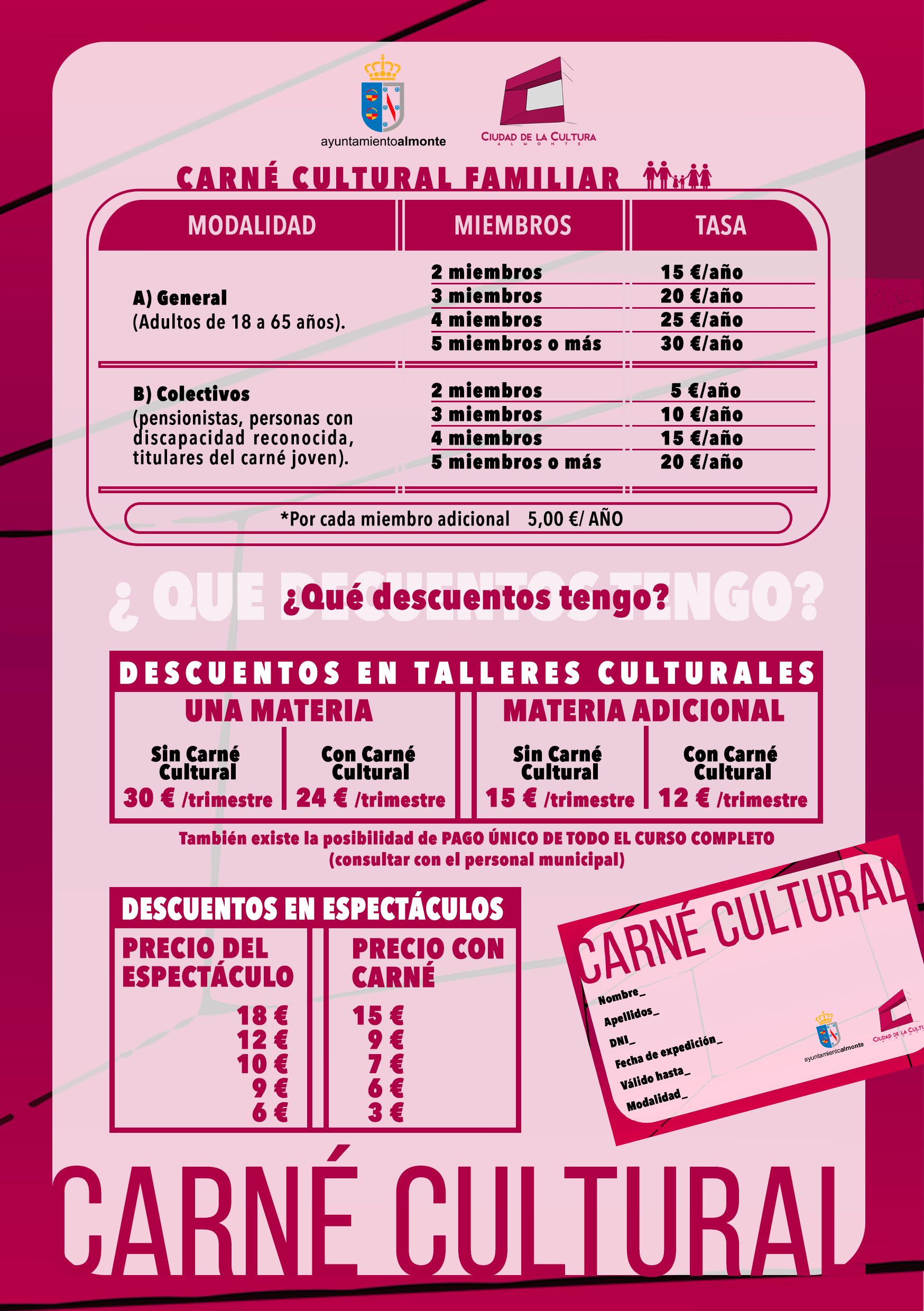 Folleto Carné Cultural Trasera